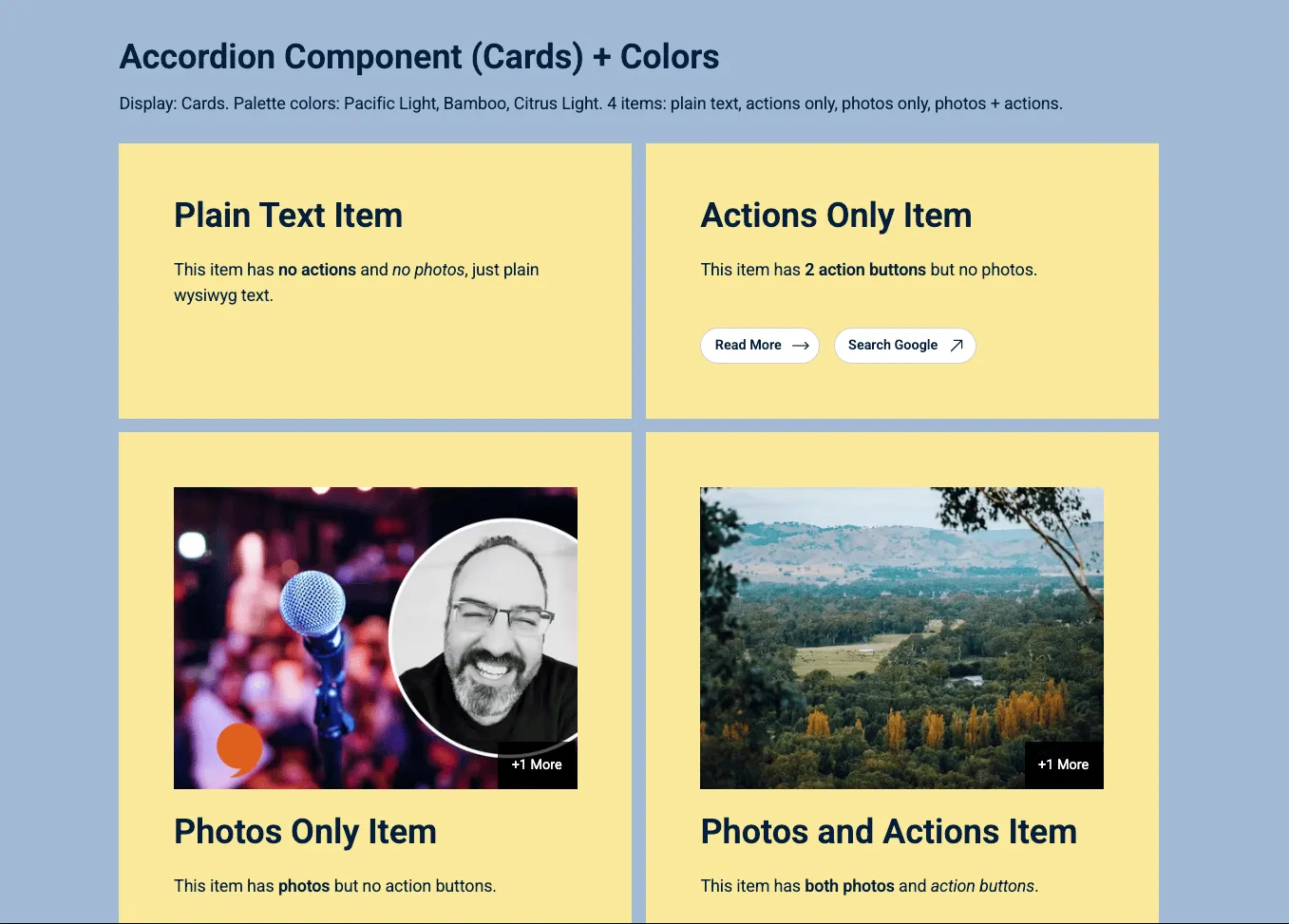 Accordions — Display (Cards)
