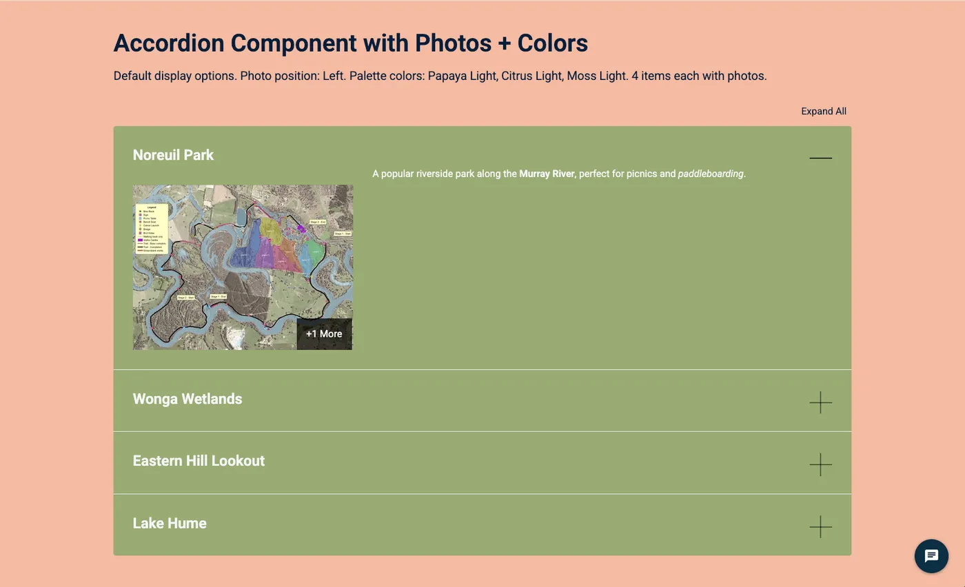 Accordions — Images (Frontend)