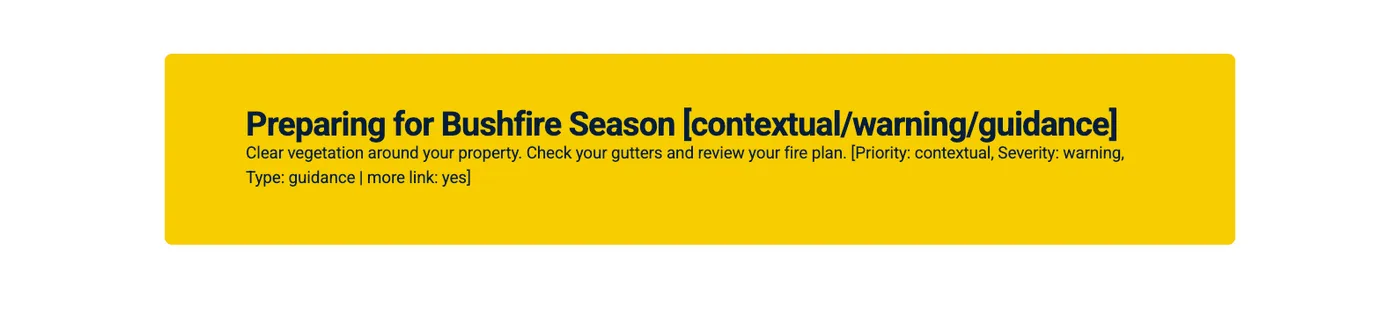 Alert - Guidance