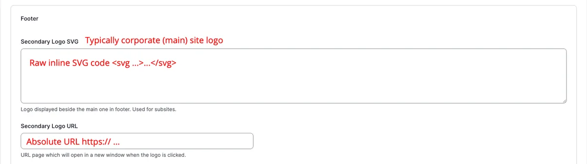 Theme Settings - Footer - Logo