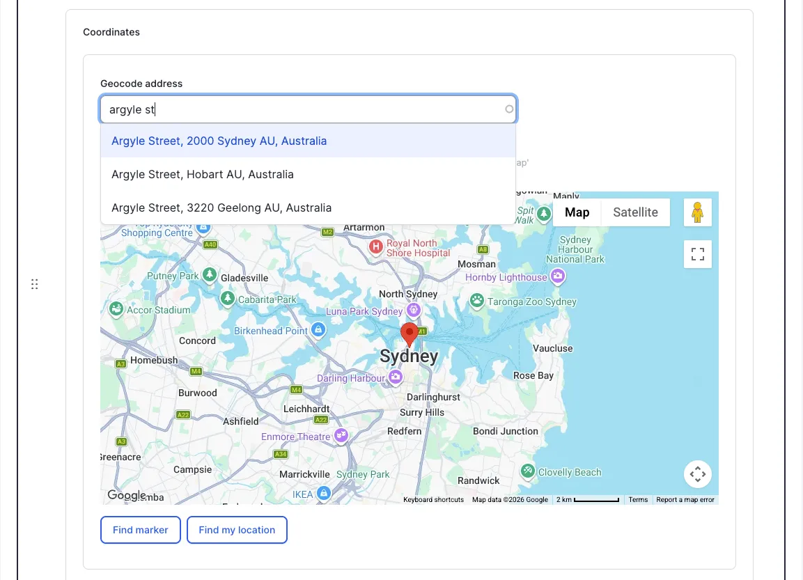 Location — Geocoding