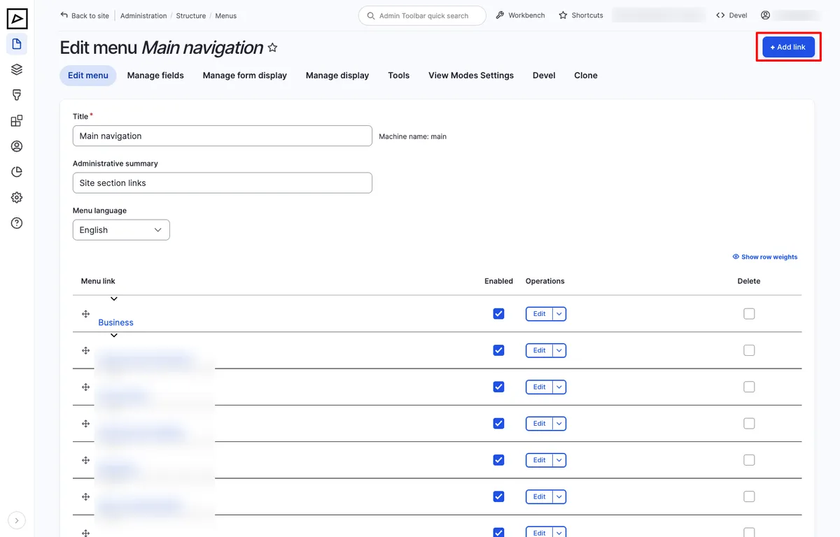 Menu — Create Item