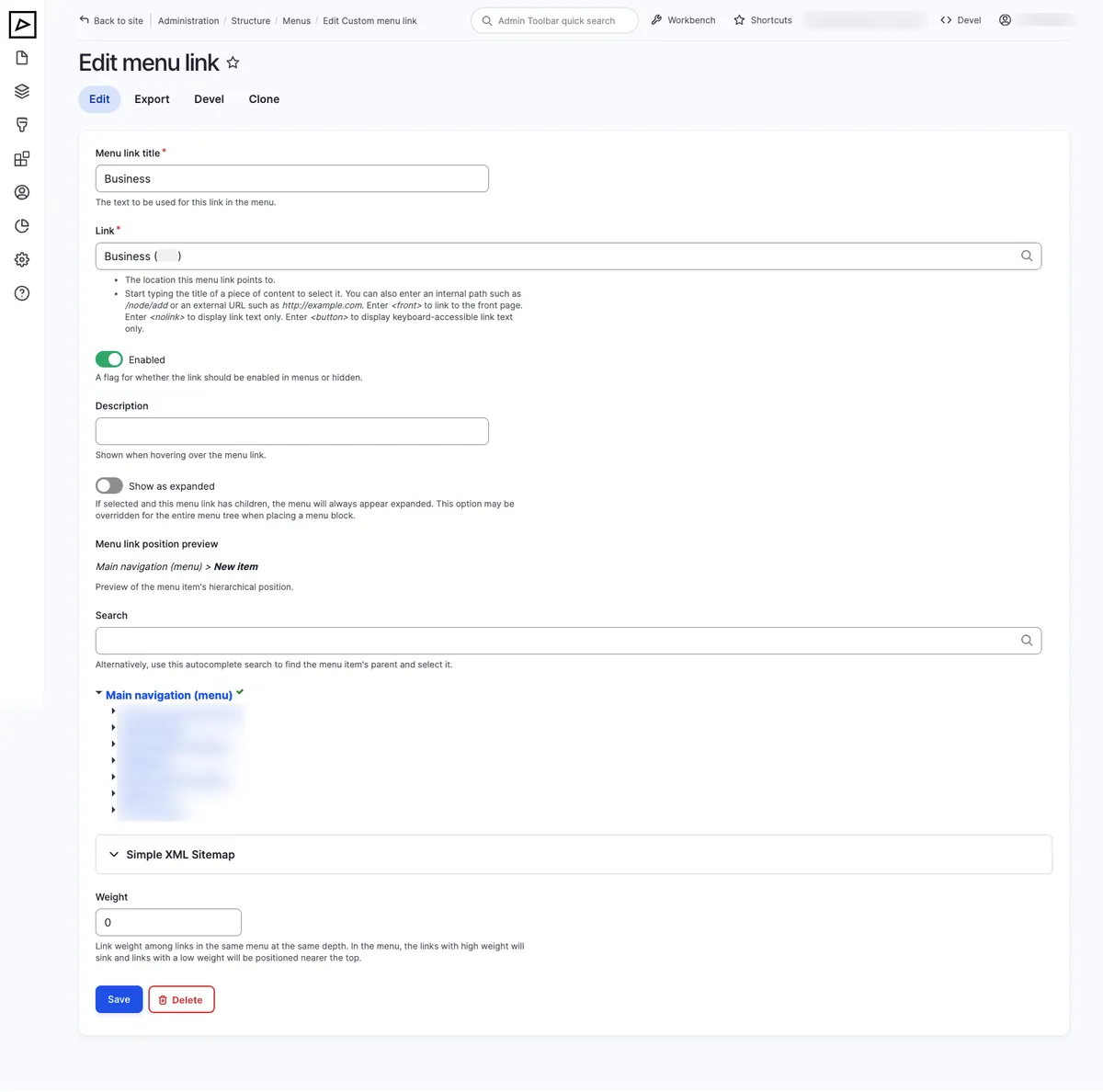 Menu — Edit