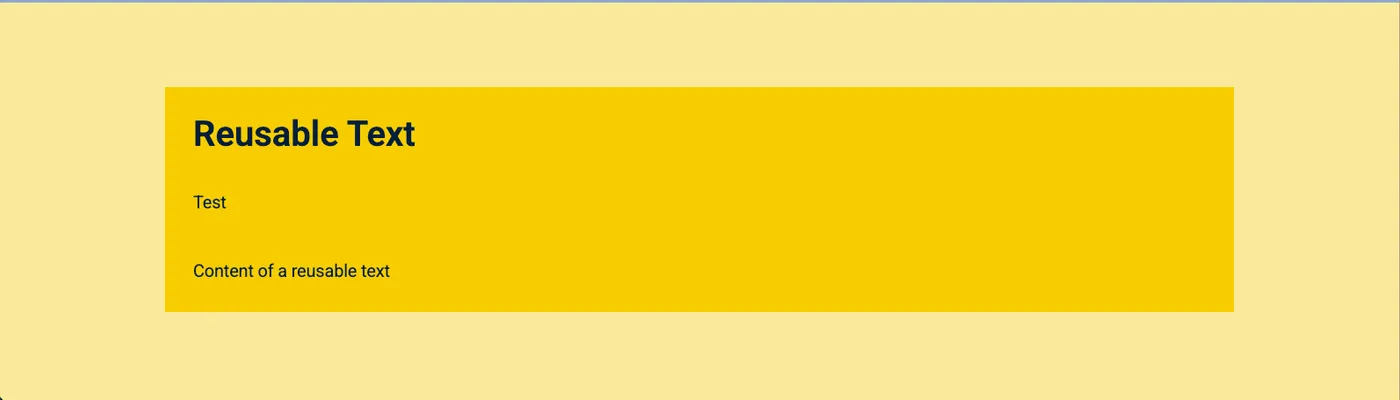 Reusable Text — Frontend